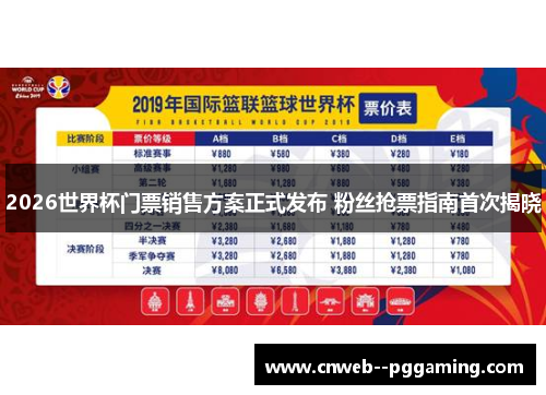 2026世界杯门票销售方案正式发布 粉丝抢票指南首次揭晓 2026世界杯门票销售方案正式发布 粉丝抢票指南首次揭晓